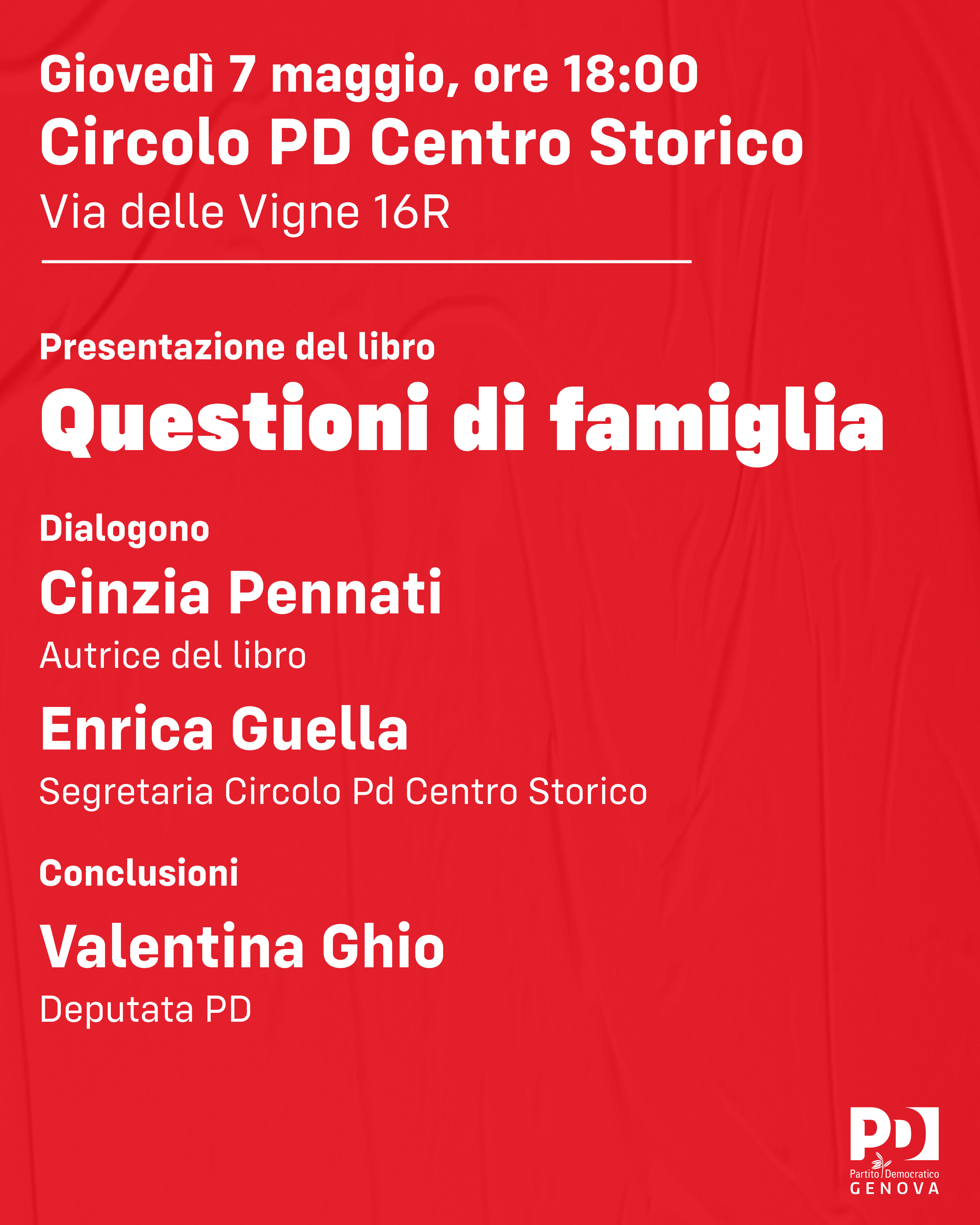 Presentazione del libro "Questioni di famiglia"